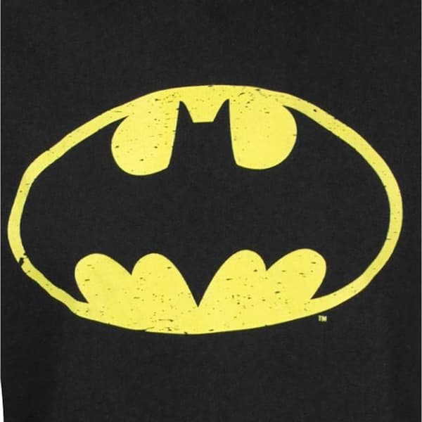 Batman Official Mens Speckle Distressed Logo Hoodie