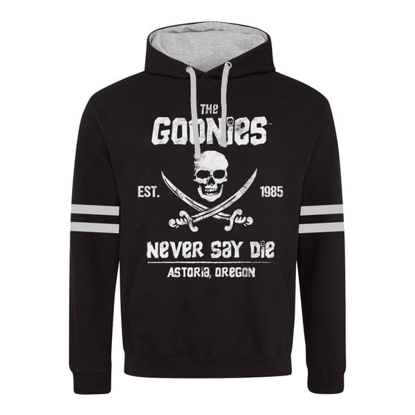Goonies Unisex Adult Never Say Die Hoodie Black S