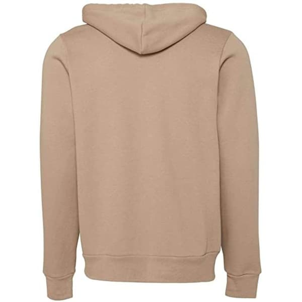 Bella + Canvas Unisex Fleece hættetrøje med lynlås til voksne