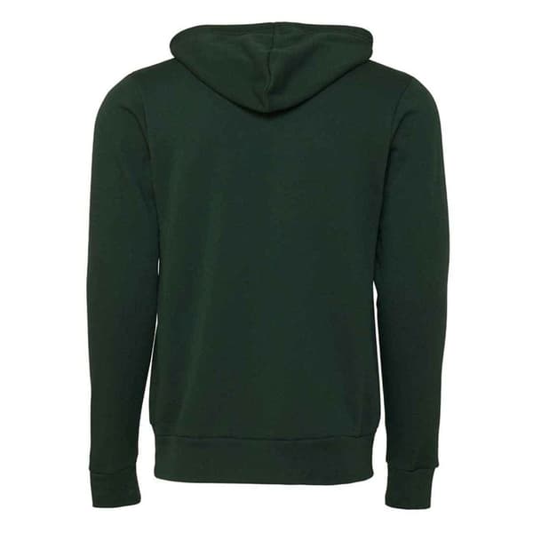 Bella + Canvas Unisex Fleece hættetrøje med lynlås til voksne