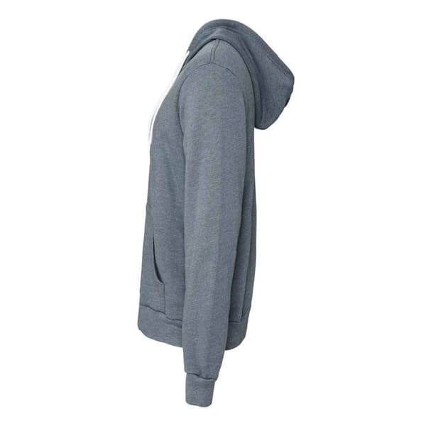 Bella + Canvas Unisex Fleece Hoodie med dragkedja för vuxna