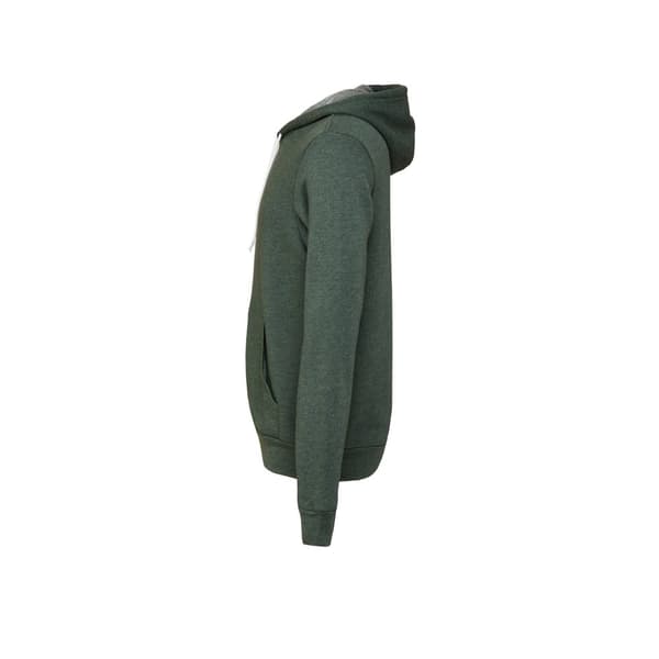 Bella + Canvas Unisex Fleece hættetrøje med lynlås til voksne