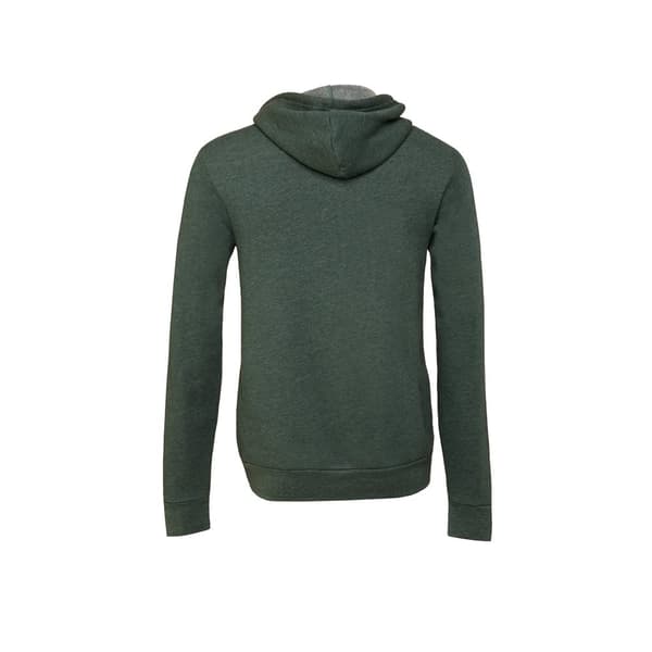 Bella + Canvas Unisex Fleece hættetrøje med lynlås til voksne