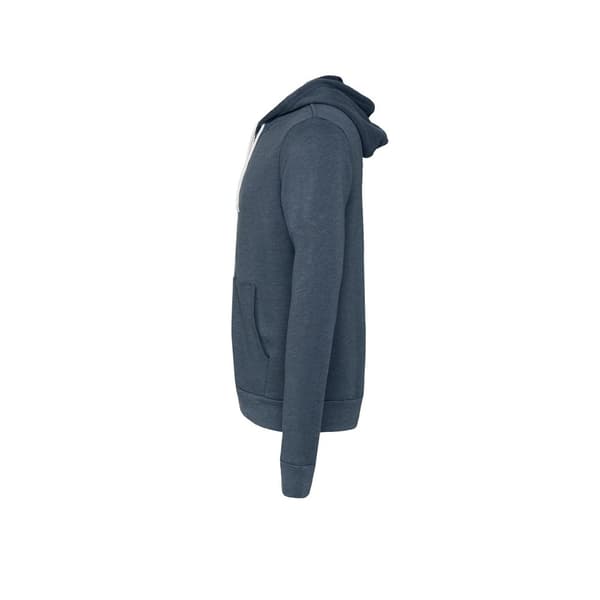 Bella + Canvas Unisex Fleece hættetrøje med lynlås til voksne