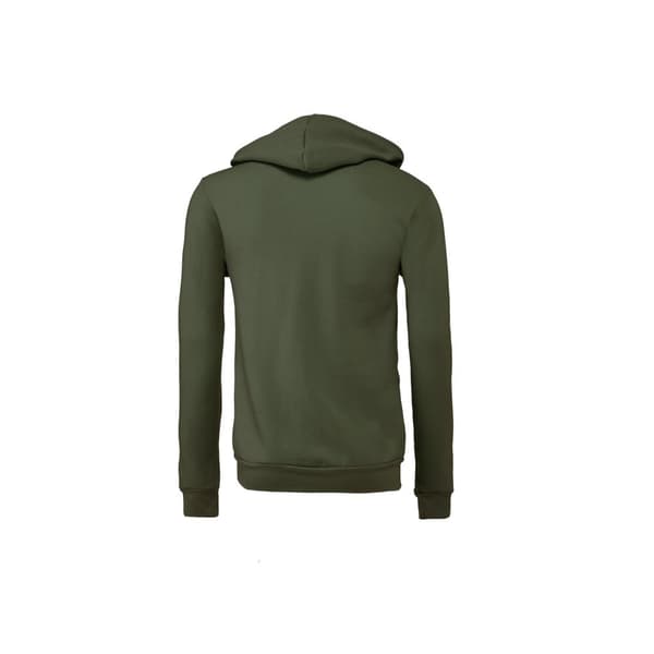 Bella + Canvas Unisex Fleece hættetrøje med lynlås til voksne