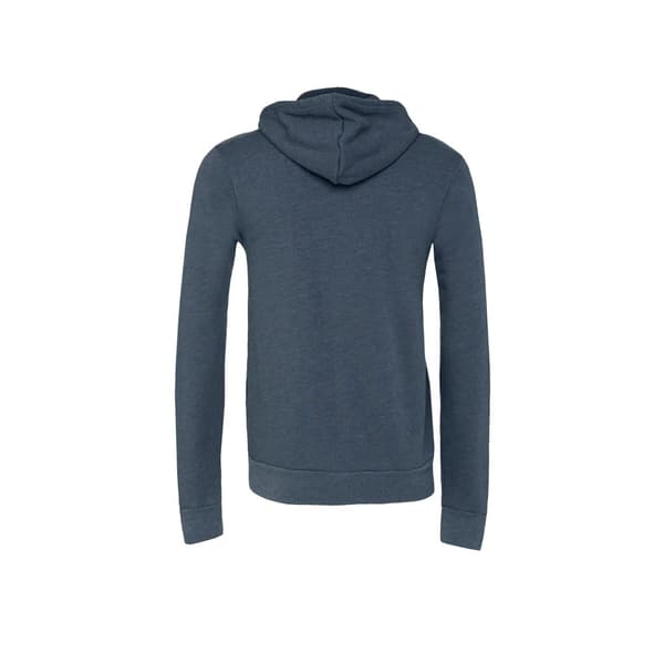 Bella + Canvas Unisex Fleece hættetrøje med lynlås til voksne