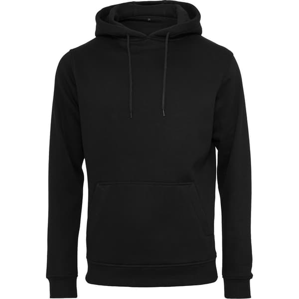 Build Your Brand Mens Organic Hoodie Black L