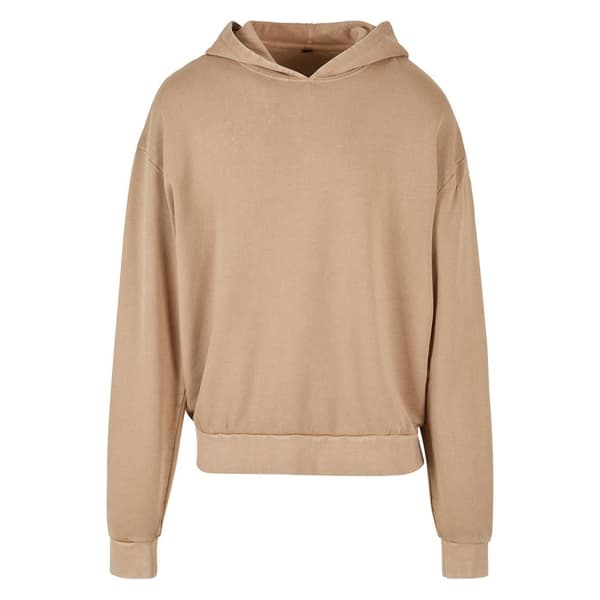 Build Your Brand Mens Acid Wash Oversized Hoodie