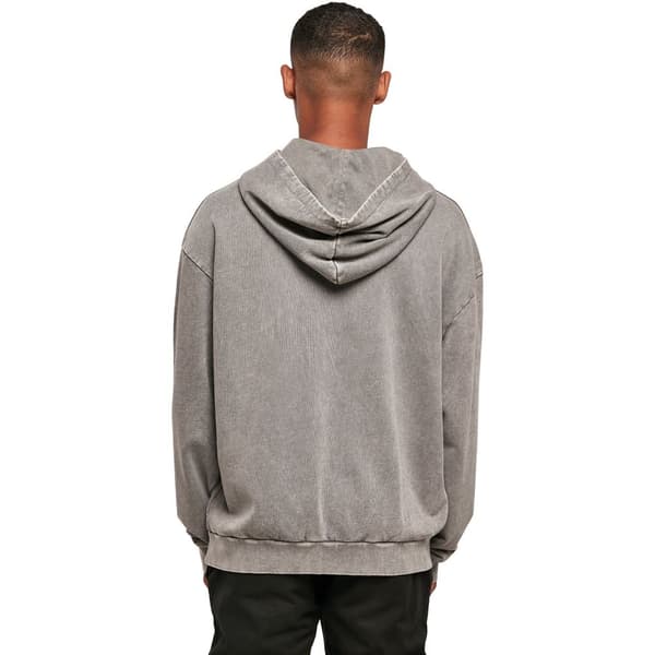 Build Your Brand Mens Acid Wash Oversized Hoodie