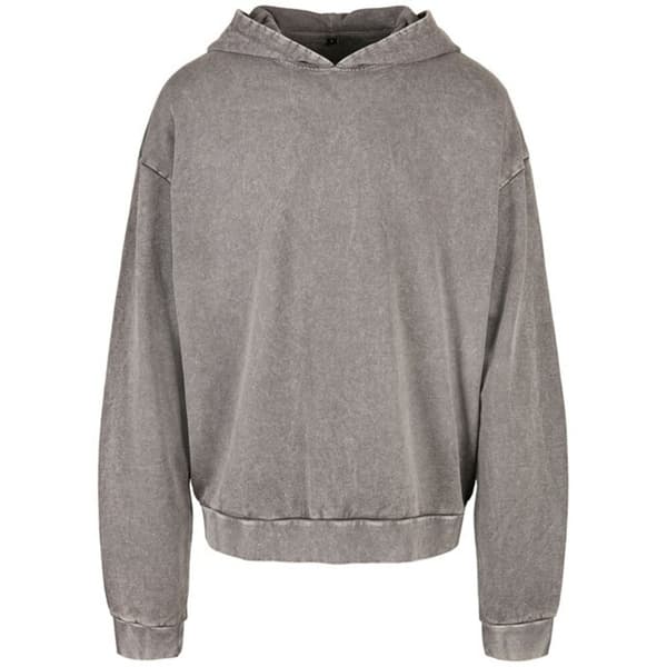 Build Your Brand Mens Acid Wash Oversized Hoodie