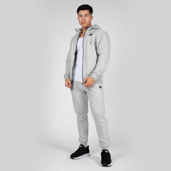 Kennewick Zipped Hoodie, grey, Gorilla Wear
