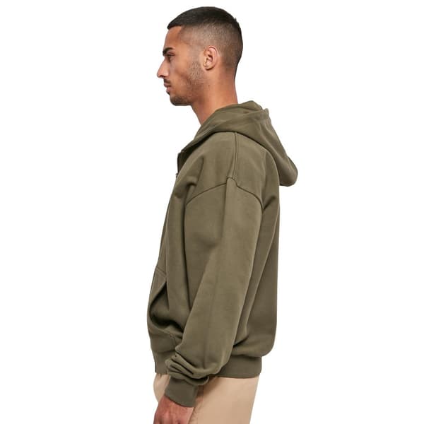 Build Your Brand Ultra Heavyweight Full Zip Hoodie för män