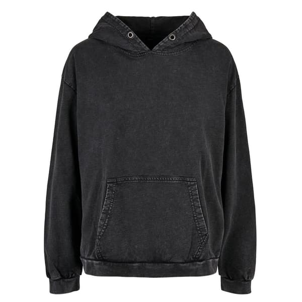 Build Your Brand Womens/Ladies Acid Wash Oversized Hoodie Black M