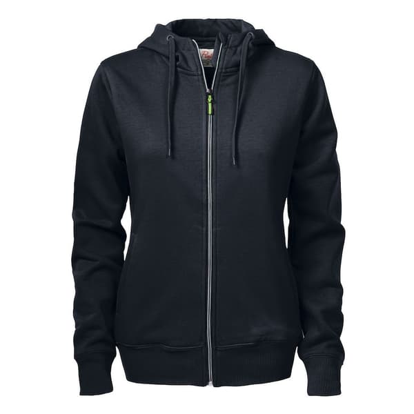 Printer Kvinnor/Damer Overhead Hoodie med full dragkedja Black M