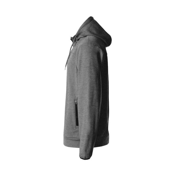 Clique Mens Ottawa Melange Full Zip Hoodie
