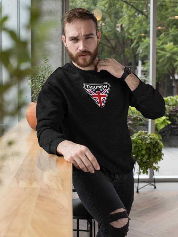 Triumph klassisk motorcykel logga Sweatshirt