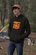 Miniatyrbild 3 av 3: Underskatta aldrig en epa raggare Eld svart huvtröja hoodie