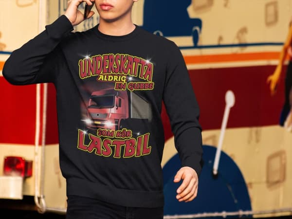 Lastbil Sweatshirt - Underskatta aldrig en gubbe Sweatshirt