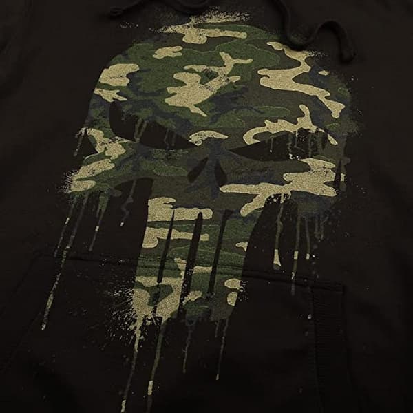 The Punisher Mens Camo Logo Hoodie