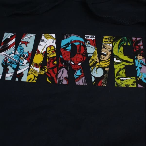Marvel Mens Characters Logo Hoodie