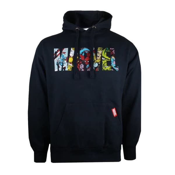 Marvel Mens Characters Logo Hoodie