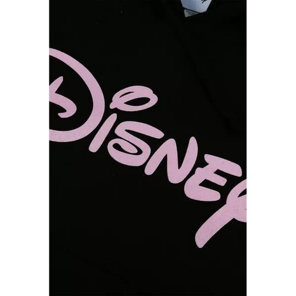 Disney Womens/Ladies Plain Logo Crop Hoodie