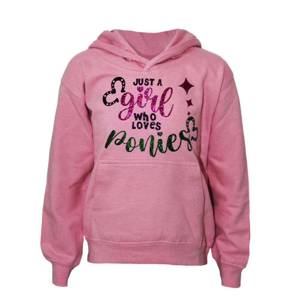 British Country Collection Barn/Kids Just A Girl Who Loves Ponies Hoodie