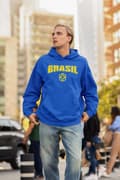 Miniatyrbild 3 av 4: Brasil Hoodie blå - Huvtröja - Brasilien fotbollströja