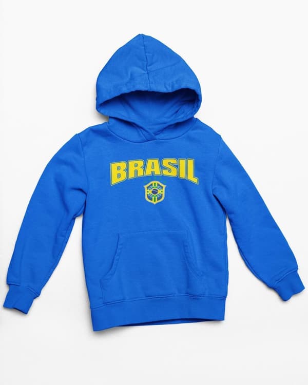 Brasil Hoodie blå - Huvtröja - Brasilien fotbollströja