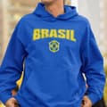 Miniatyrbild 1 av 4: Brasil Hoodie blå - Huvtröja - Brasilien fotbollströja