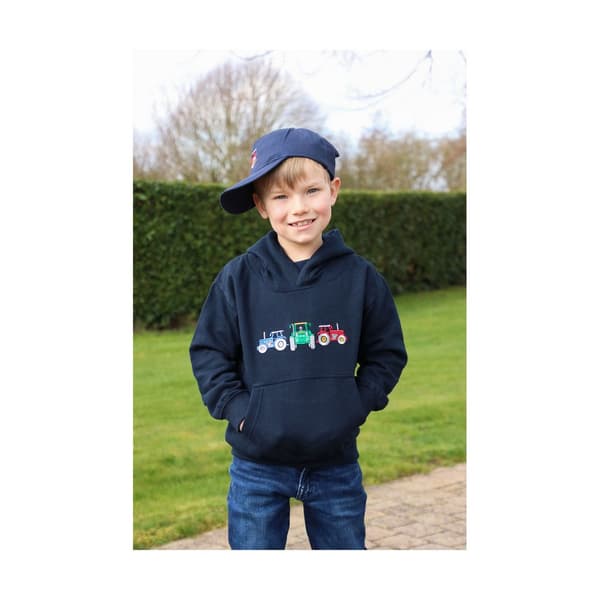 British Country Collection Barn/Kids Tre traktorer Hoodie