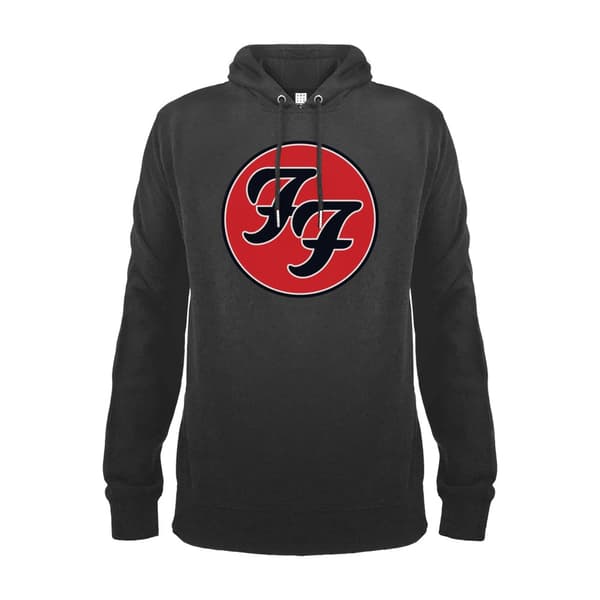 Amplified Unisex Adult Double F Logo Foo Fighters Hoodie Slate M