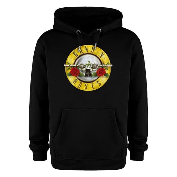 Amplified Unisex Adult Drum Guns N Roses Hoodie Charcoal S
