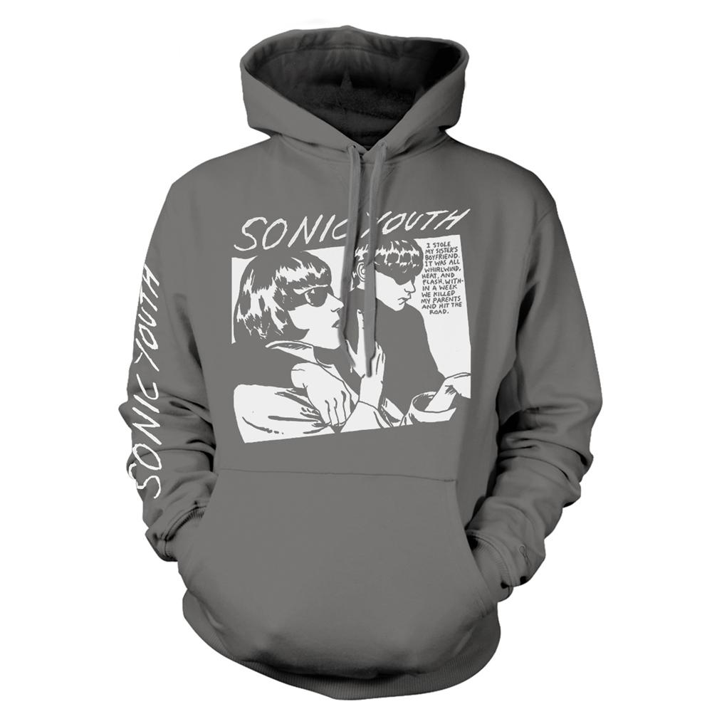 SONIC YOUTH HOODIE, GOO ALBUM COVER GREY CDON