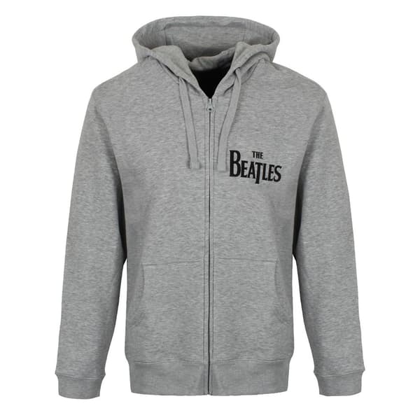 The Beatles Unisex Adult Drop T Logo Full Zip Hoodie