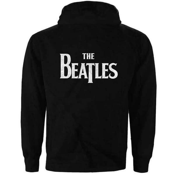 The Beatles Unisex Adult Drop T Logo Full Zip Hoodie