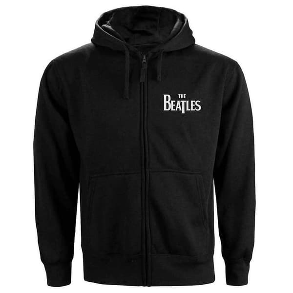 The Beatles Unisex Adult Drop T Logo Full Zip Hoodie