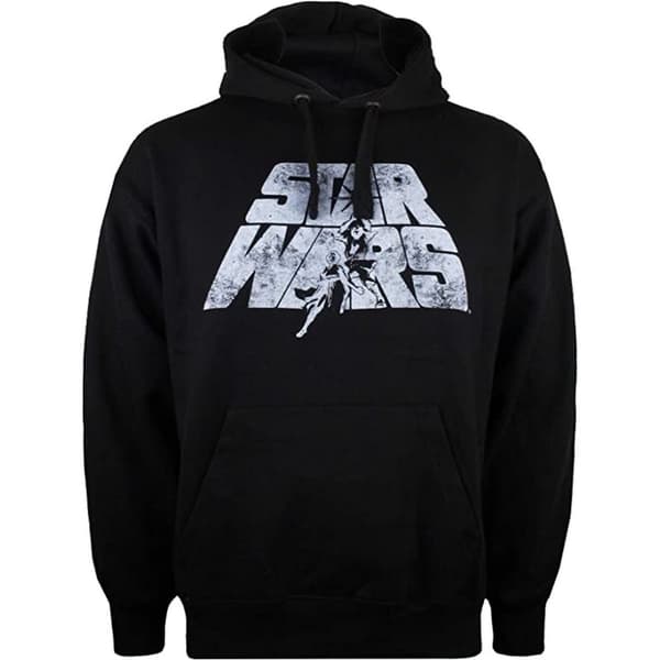 Star Wars Retro Logo Hoodie för män Black L