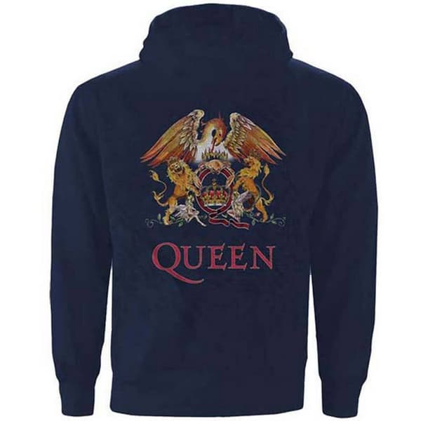 Queen Unisex Adult Classic Crest Full Zip Hoodie