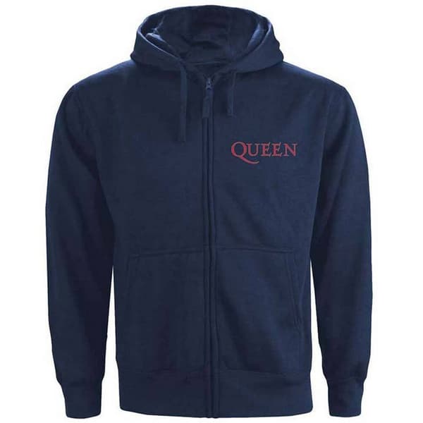 Queen Unisex Adult Classic Crest Full Zip Hoodie