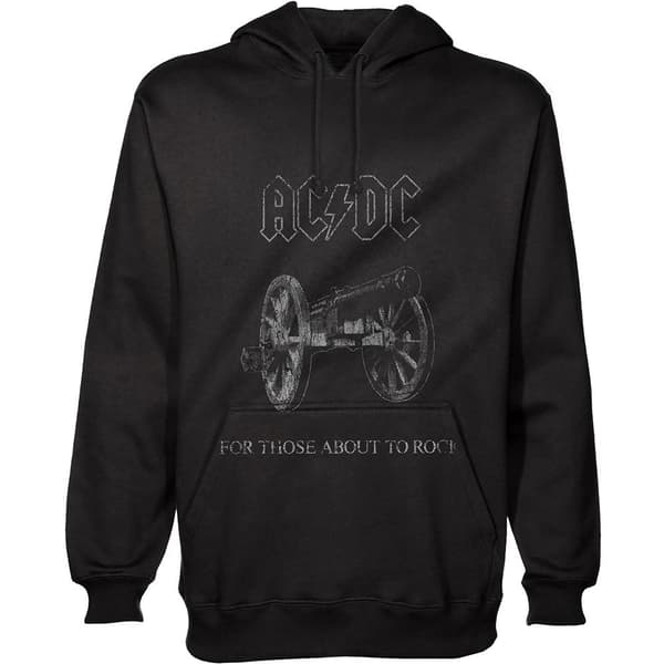 AC/DC Unisex Adult About To Rock Hoodie Black S