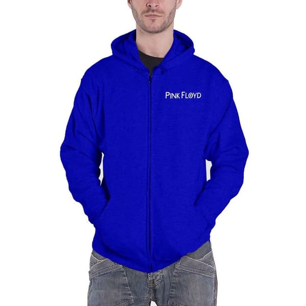Pink Floyd Unisex Adult Metal Heads Close Up Back Print Hoodie Blue S
