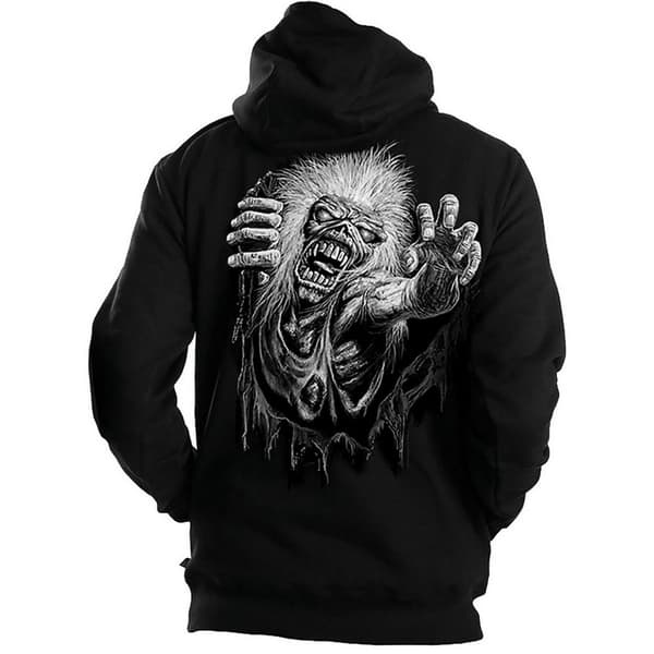 Iron Maiden Unisex Adult No Prayer Back Print Full Zip Hoodie