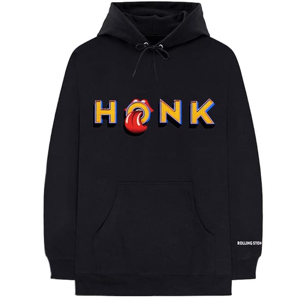 The Rolling Stones Unisex Adult Honk Letters Pullover Hoodie Black S