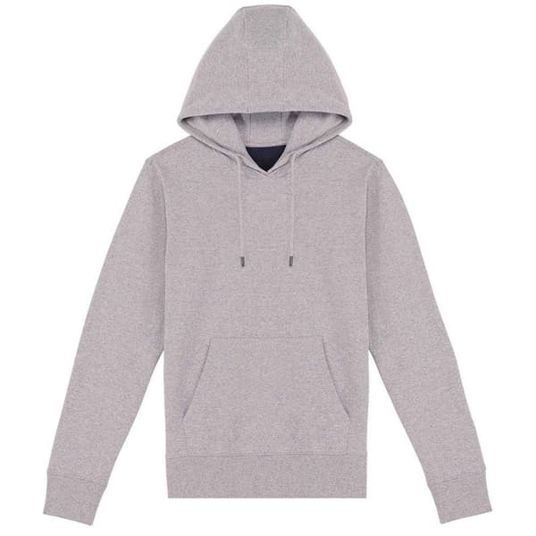 Native Spirit Unisex hættetrøje til voksne med genbrug Oxford Grey S