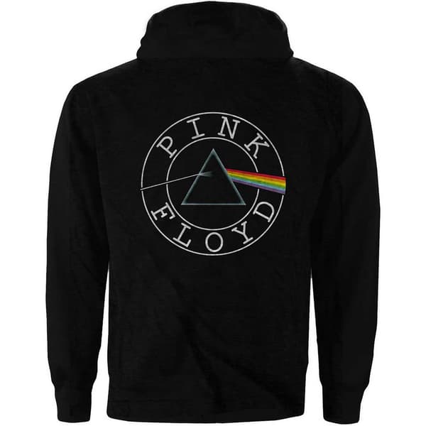 Pink Floyd Dame/Damer Circle Logo Hoodie med lynlås med fuld lynlås til kvinder/damer