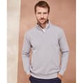 Miniatyrbillede 4 af 5: Henbury Unisex sweatshirt med bæredygtig kvart lynlås til voksne