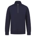 Miniatyrbillede 1 af 2: Henbury Unisex sweatshirt med bæredygtig kvart lynlås til voksne