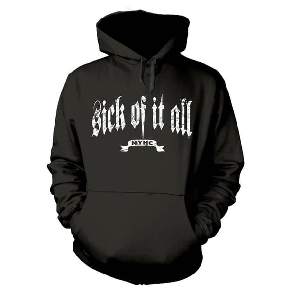 Sick Of It All Unisex Logo Hoodie för vuxna