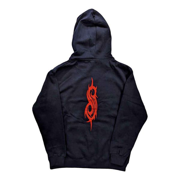 Slipknot Unisex Vuxen med logotyp med baksidesteckning Pullover Hoodie